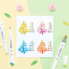 OHUHU 108 MARCADORES DE ALCOHOL + 1 BLENDER FINA Y BISELADA DELGADO TONOS BASICOS 7