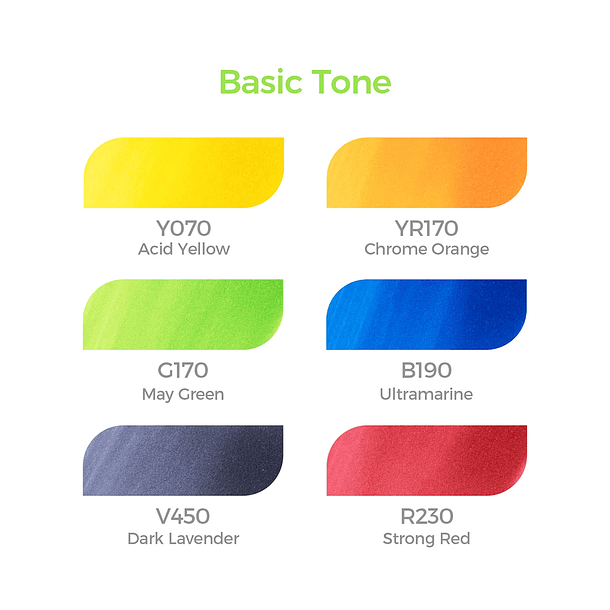 OHUHU HONOLULU MARCADORES BASE ALCOHOL DE DOBLE PUNTA 6 COLORES (BÁSICOS) 4