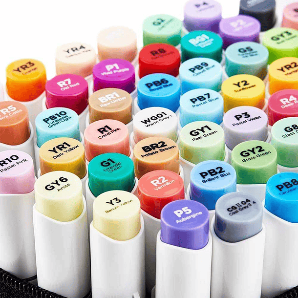 OHUHU 120 MARCADORES DE ALCOHOL + 1 BLENDER PINCEL Y FINA 5