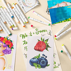 OHUHU 104 MARCADORES DE ALCOHOL + 1 BLENDER PINCEL Y BISELADA 8