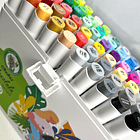 OHUHU 60 MARCADORES DE ALCOHOL + 1 BLENDER PINCEL Y BISELADA (TONOS BASICOS) 7