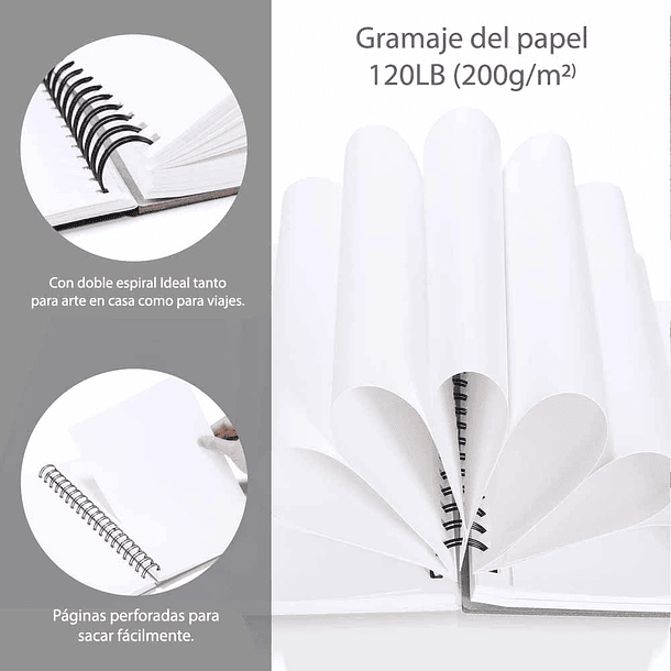 OHUHU BLOCK MIX MEDIA PAD PARA TÉCNICAS SECAS & HÚMEDAS (25 X 19 CM, 62 H) 2