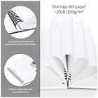 OHUHU BLOCK ESPIRAL MIXED MEDIA PARA ACUARELAS ACRILICOS MARCADORES DE ALCOHOL (22X21 CM, 62 HOJAS) 120 LB/200 GSM- COPIAR 2