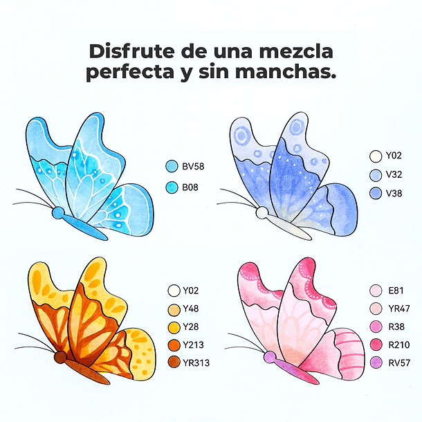 OHUHU 60 MARCADORES ARTÍSTICOS A BASE DE ALCOHOL SERIE HONOLULU S (PINCEL Y BISELADA SUAVE) 6