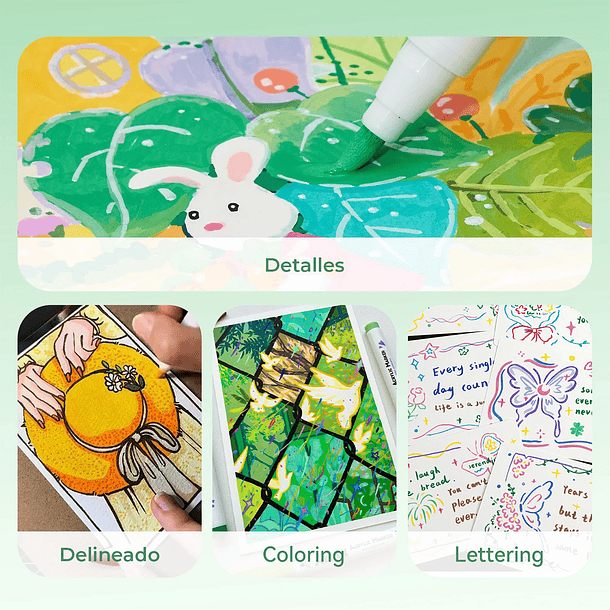 ARRTX MARCADORES DE ACRÍLICO 90 COLORES PAISAJISMO (PUNTA PINCEL) 5