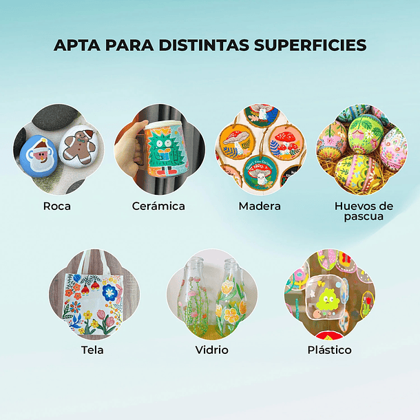 ARRTX MARCADORES ACRÍLICOS DE 72 COLORES (PUNTA REDONDA) 7