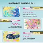 ARRTX MARCADORES ACRÍLICOS DE 72 COLORES (PUNTA REDONDA) 8