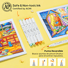 MARCADORES OHUHU 48 COLORES HONOLULU B (PINCEL Y PUNTA FINA) X BOBBIE GOODS 6