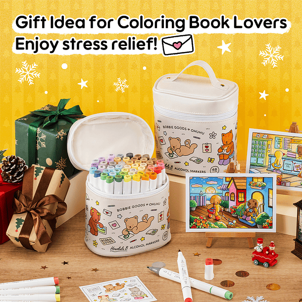 MARCADORES OHUHU 48 COLORES HONOLULU B (PINCEL Y PUNTA FINA) X BOBBIE GOODS 8