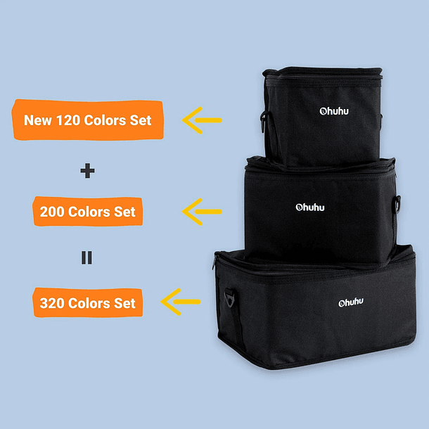 OHUHU 320 MARCADORES DE ALCOHOL + 1 BLENDER FINA Y BISELADA  4