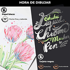 MARCADOR PERMANENTE CROMADO PLATEADO OHUHU DOBLE PUNTA 9