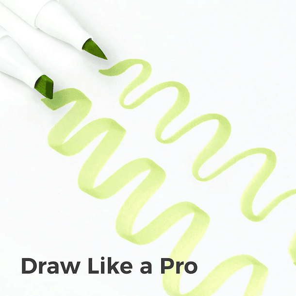 OHUHU 48 MARCADORES DE ALCOHOL TONOS MEDIOS + 1 BLENDER PINCEL Y BISELADA 2