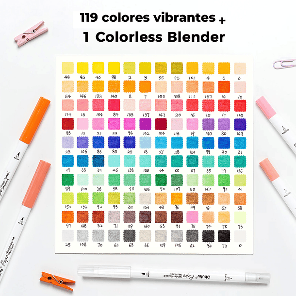 OHUHU 120 MARCADOR AGUA PUPE PAPER FRIENDLY PINCEL TIRALINEAS 4