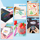 OHUHU MARCADORES GLITTER METÁLICOS CON PURPURINA PUNTA PINCEL 3MM 4