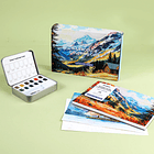 GRABIE CLUB BOX CAJA PARA COLOREAR CON ACUARELA DE TEMÁTICA PAISAJES  6