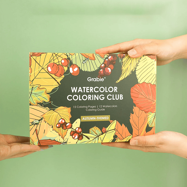 GRABIE CLUB BOX CAJA PARA COLOREAR CON ACUARELA DE TEMÁTICA OTOÑO  10