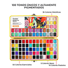 SET DE ACUARELAS PREMIUM TODO EN UNO DE 100 COLORES  2