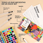 SET DE ACUARELAS PREMIUM TODO EN UNO DE 100 COLORES  7