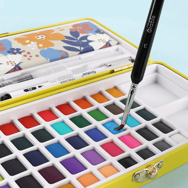 SET DE ACUARELAS PREMIUM TODO EN UNO DE 50 COLORES  4