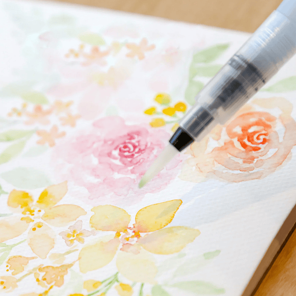 SET DE ACUARELA DE BOLSILLO DE 12 COLORES CON PINCEL ESSENTIAL COLORS  4