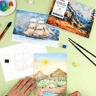 LIBRO PARA COLOREAR DE ACUARELA CON TEMÁTICA DE PAISAJES (15 HOJAS 300 GSM)  7