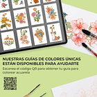 LIBRO PARA COLOREAR DE ACUARELA CON TEMÁTICA FLORAL (15 HOJAS 300 GSM)  5