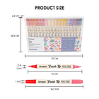JUEGO DE 36 MARCADORES ACRÍLICOS CON PUNTA PINCEL DOBLE TONO (72 COLORES)  6