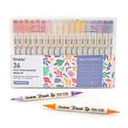 JUEGO DE 36 MARCADORES ACRÍLICOS CON PUNTA PINCEL DOBLE TONO (72 COLORES)  2