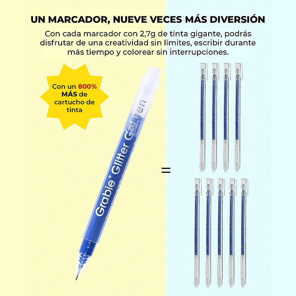 JUEGO DE 18 LÁPICES DE TINTA DE GEL CON GLITTER  5