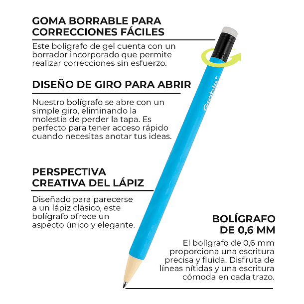 JUEGO DE 9 LÁPICES GEL BORRABLES RUSTIC REVERIE  2