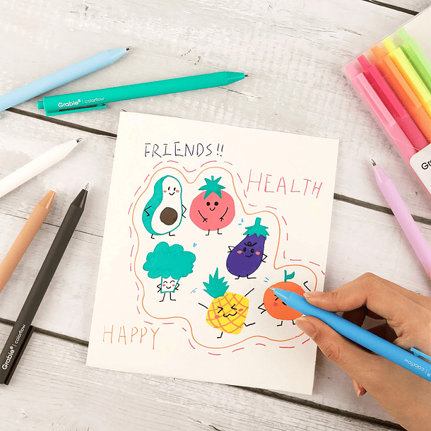 JUEGO DE 12 BOLÍGRAFOS RETRÁCTILES DE GEL ACRÍLICO COLORFLOW  7