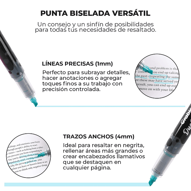 JUEGO DE 10 DESTACADORES DUOMARK (20 COLORES)  3