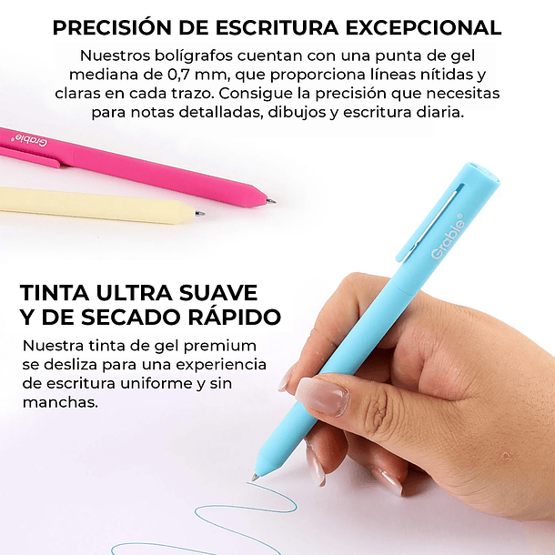 JUEGO DE 20 BOLÍGRAFOS DE GEL RETRÁCTILES DE COLORES  4
