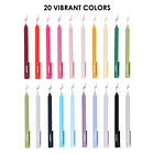 JUEGO DE 20 BOLÍGRAFOS DE GEL RETRÁCTILES DE COLORES  5