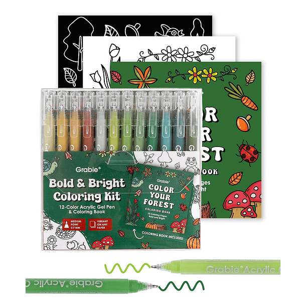 KIT PARA COLOREAR BOLD & BRIGHT COLORES DEL BOSQUE  1