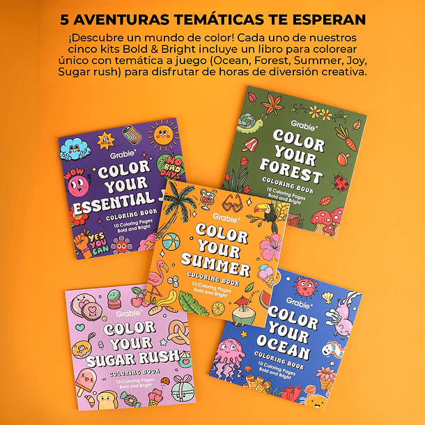 KIT PARA COLOREAR BOLD & BRIGHT COLORES DEL BOSQUE  8