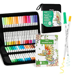 PUPE B PAPER FRIENDLY 40 MARCADORES BASE DE AGUA + LIBRO PARA COLOREAR OHUHU