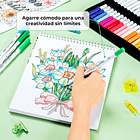 PUPE PAPER FRIENDLY 40 MARCADORES BASE DE AGUA + LIBRO PARA COLOREAR OHUHU 7