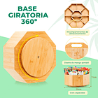 OHUHU ORGANIZADOR DE MARCADORES GIRATORIO DE BAMBÚ DE 360° 5