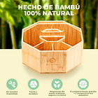 OHUHU ORGANIZADOR DE MARCADORES GIRATORIO DE BAMBÚ DE 360° 8