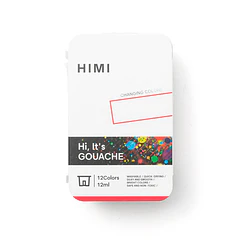 HIMI SET DE GOUACHE 12 COLORES 12ML (8 COLORES CAMALEÓN Y 4 METÁLICOS)