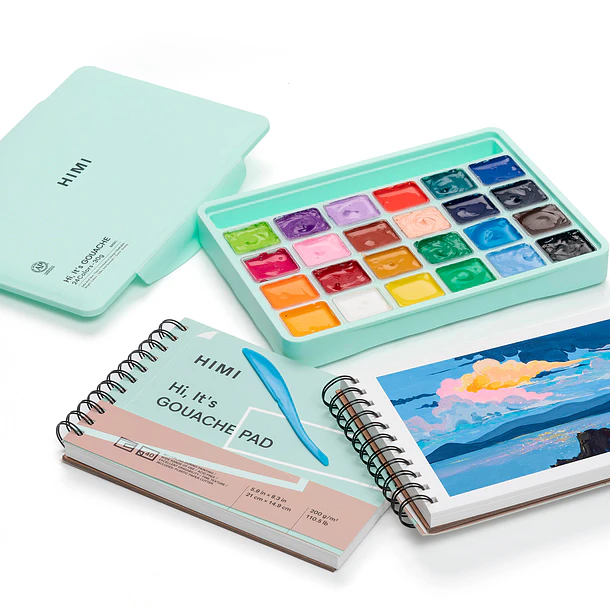 HIMI BLOCK PARA GOUACHE 21x19.9 CM 40 HOJAS 200G 4