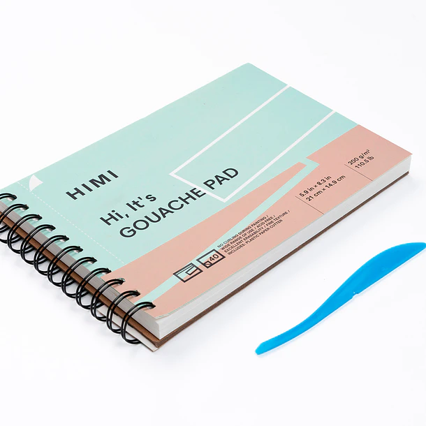 HIMI BLOCK PARA GOUACHE 21x19.9 CM 40 HOJAS 200G 6