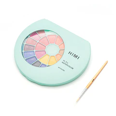 HIMI SET DE PINTURA SEMI HUMEDAD 38 COLORES (ESTUCHE VERDE)