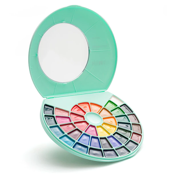 HIMI SET DE PINTURA SEMI HUMEDAD 38 COLORES (ESTUCHE VERDE) 2