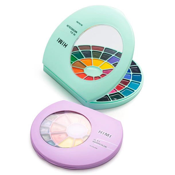 HIMI SET DE PINTURA SEMI HUMEDAD 38 COLORES (ESTUCHE VERDE) 8