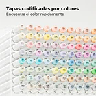 OHUHU 48 MARCADORES DE ALCOHOL PASTEL + 1 BLENDER PINCEL Y FINA 5