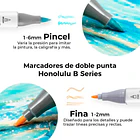 OHUHU 48 MARCADORES DE ALCOHOL PASTEL + 1 BLENDER PINCEL Y FINA 7