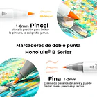 OHUHU 120 MARCADORES DE ALCOHOL + 1 BLENDER PINCEL Y FINA 5