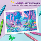 OHUHU 24 MARCADORES GLITTER METÁLICOS PURPURINA PUNTA 3,0MM 4